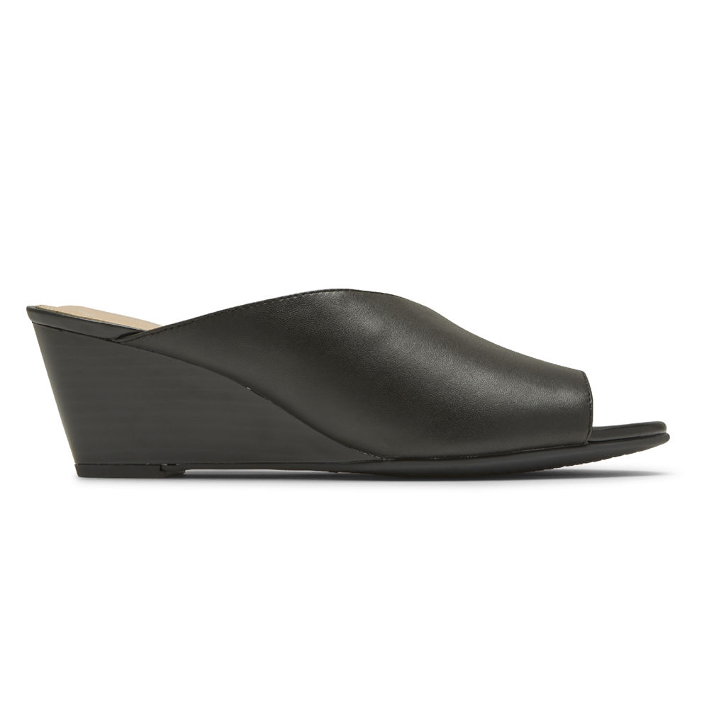 Sandalias Rockport Mujer Mexico - Total Motion Taylor Asymmetrical Negros - PYDRQ7293